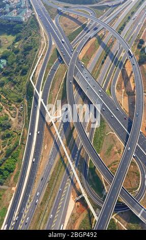 Aerial photo of Cornubia Interchange Stock Photo