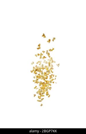 Flying prepared popcorn isolated on the white background, Stock Photo