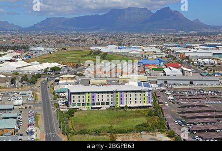 Aerial photo of Hotel Verde in Cape Town Stock Photo