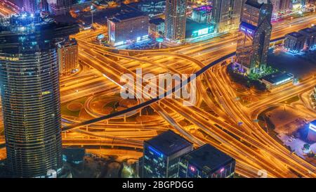 Dubai February 1. 2019 view from Burj Khalifa, United Arab Emirate Stock Photo