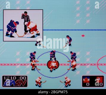 EA Hockey League - Sega Genesis Mega Drive - Editorial use only Stock Photo