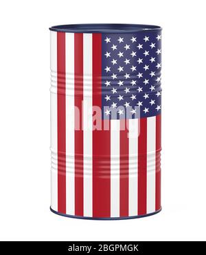 American Oil Barrel Isolated Stock Photo