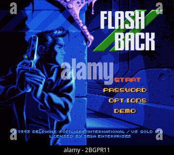 Flash Back - Sega Genesis Mega Drive - Editorial use only Stock Photo