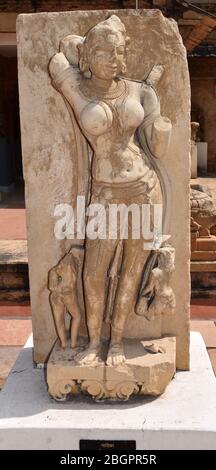 Gwalior, Madhya Pradesh/India - March 15, 2020 : Sculpture of Nayika Stock Photo