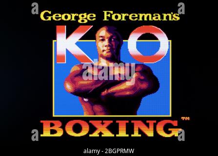 George Foreman's KO Boxing - Sega Genesis Mega Drive - Editorial use only Stock Photo