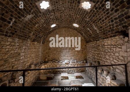 The Arab Baths aka Banys Àrabs in Girona, Catalonia, Spain, Europe Stock Photo