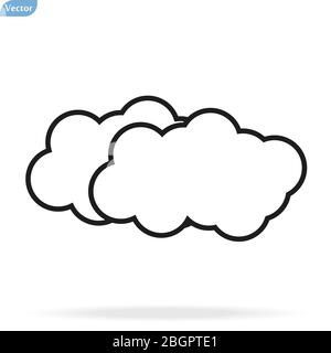 Cloud icon vector. Line sky symbol. Trendy flat weather outline ui sign design. Thin linear graphic pictogram for web site, mobile application. Logo Stock Vector