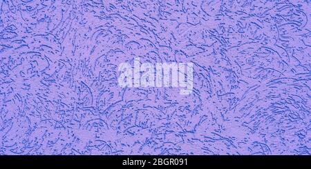 Purple paper background with abstract ornament, fabric texture. Art frame. Convex painted wall surface. Wide panorama, panoramic banner Stock Photo