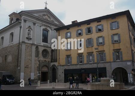 Bergamo, Italy, Lombardy -22 September 2019: church in Bergamo Citta Bassa Stock Photo