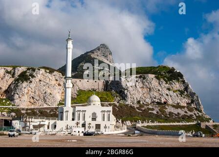 The King Fahad Bin Abdulaziz al Saud Mosque at Europa Point, Gibraltar Stock Photo