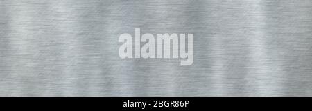 Brushed metal steel texture. Polished metal background with light reflection. Stock Photo