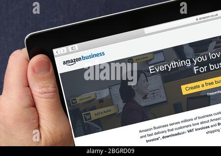 Amazon Business website on an iPad Stock Photo