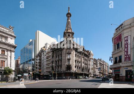 Buenos Aires, Argentina - October 27 2010: View of famous cafeteria and restaurant 'El Molino' located in front of the congress in the corner of Calla Stock Photo