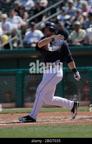 Guillermo Moscoso pitcher abridor por Colorado..Partido de la MLB Rockies  de Colorado vs Padres de San Diego en el Kino Veterans Memorial Stadium  Stock Photo - Alamy