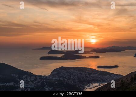 Dubrovnik sunset Stock Photo