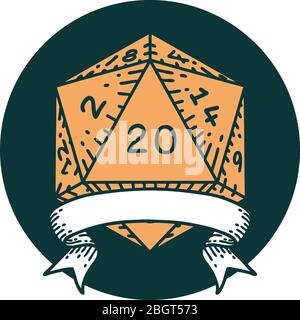 Dice d20 for playing dnd Royalty Free Vector Image