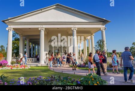 Catherine palace, August 28, 2019: a stunning of Catherine palace and gardens, the summer residence of the Russian tsars, located in Pushkin, south of Stock Photo