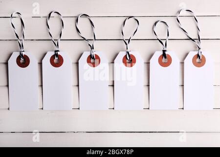 Tallies on wooden background Stock Photo