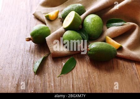 Feijoa on table close-up Stock Photo