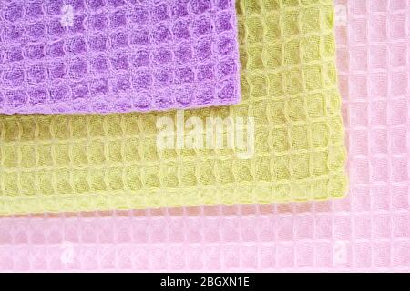 Colorful napkins close-up background Stock Photo