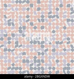 Seamless trendy doodle geo tile swatch pattern Stock Vector