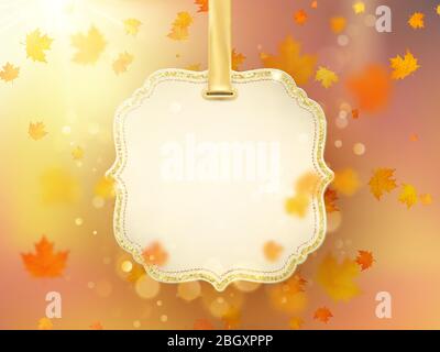 Autumn leaves background with red, orange, and yellow falling. EPS 10 Stock Vector