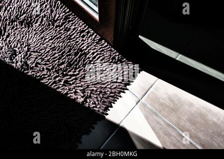 Abstract dramatic composition of shadows on the floor Stock Photo