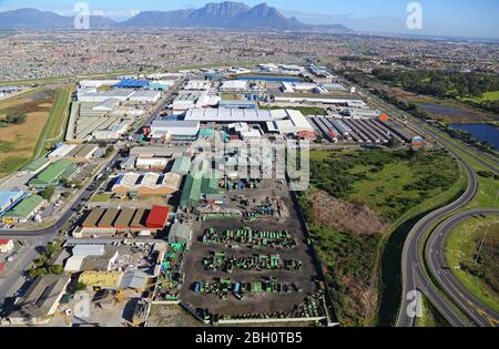 Aerial photo of Airport Industrial Area Stock Photo