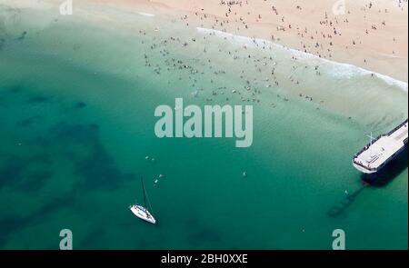 Aerial photo of Port Elizabeth Beachfront Stock Photo