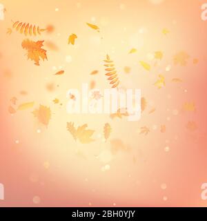 Autumn background with leaves. Back to school template. EPS 10 Stock Vector