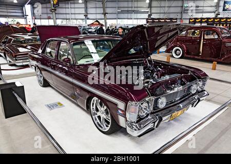 Automobiles /  Australian made 1970 Ford Falcon XW 351 GT displayed at a motor show in Melbourne Victoria Australia. Stock Photo