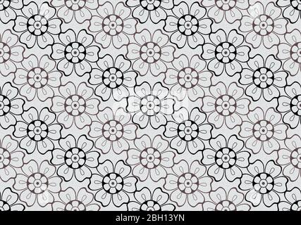 seamless floral design pattern background Stock Photo