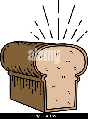 icon of tattoo style loaf of bread 12098161 Vector Art at Vecteezy