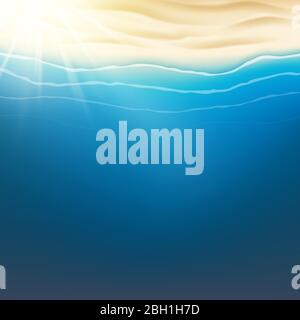 Summer tropical beach poster. EPS 10 vector file Stock Vector