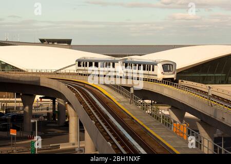 Queens, Ney York, United States - Airtrain at John F. Kennedy International Airport Stock Photo