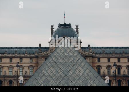 Glass roof of the Louvre Museum in Paris France