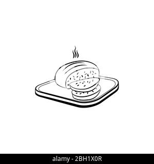 bread mascot Bakery logo cake Stock Vector