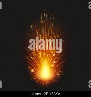 Fireworks effect. Flying sparks. Magic motion. EPS 10 Stock Vector