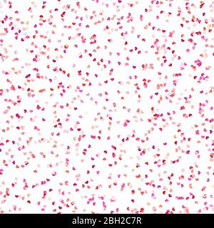 Valentines day seamless pattern with red, pink, pastel small hearts. EPS 10 Stock Vector