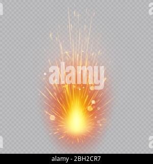 Fireworks effect. Flying sparks. Magic motion. EPS 10 Stock Vector