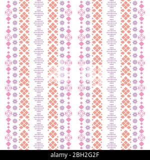 Simple embroidered design pattern for living room decor. Stock Vector