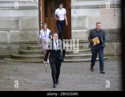 London, UK. 23rd Apr, 2020. Dominic Raab, Foreign Secretary, arrives for the daily Covid-19 meeting in Downing Street. Credit: Tommy London/Alamy Live News Stock Photo