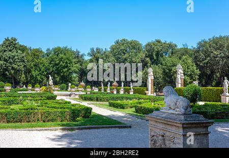 Rome, Italy - July 19, 2018: Villa Borghese, view of  the garden Stock Photo