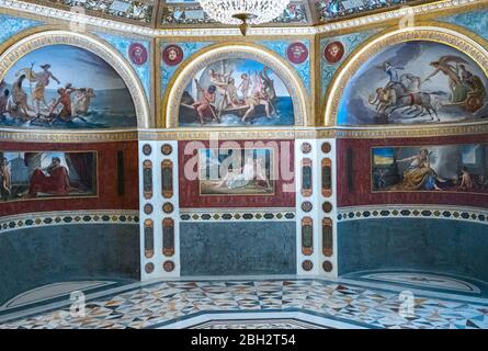 Rome, Italy - August 20, 2017:  Villa Torlonia, the Bacchus room Stock Photo