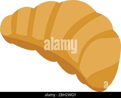 French croissant icon, isometric style Stock Vector