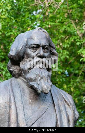 Moscow, Russia, June 15, 2013. Moscow Friendship Park. Monument to the Indian poet Rabindranath Tagore. The author of the monument to Gautam Pal. Stock Photo