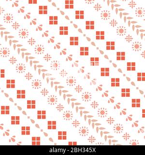 Simple embroidered design pattern for living room decor. Stock Vector