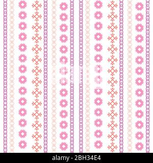 Simple embroidered design pattern for living room decor. Stock Vector
