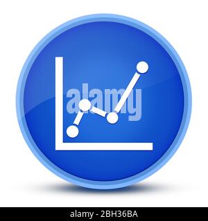 Chart icon isolated on special blue round button abstract illustration Stock Photo