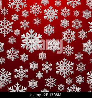 Christmas background with elegant paper snowflakes. EPS 10 Stock Vector